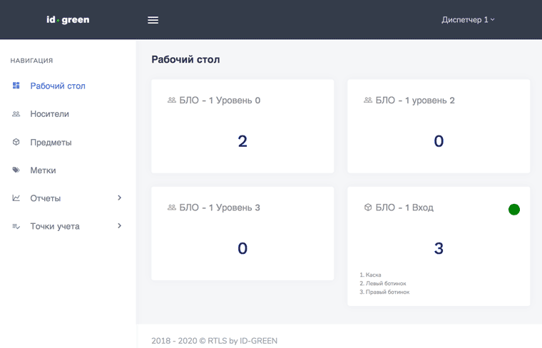Интерфейс диспетчера бродильно-лагерного отделения