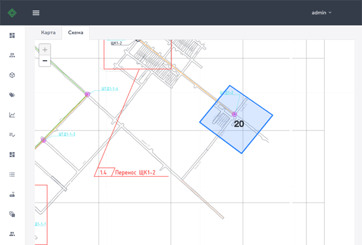 Интерфейс отображения количества шахтеров в системе IDG Storm
